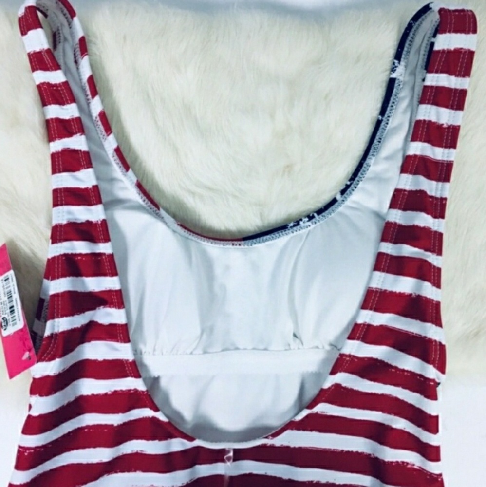 American Flag Red White and Blue One Piece Swim - Picture 5 of 5